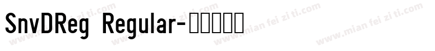 SnvDReg Regular字体转换